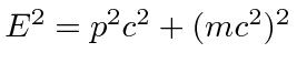 \bgroup\color{black}$E^2=p^2c^2+(mc^2)^2$\egroup
