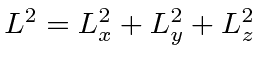 \bgroup\color{black}$L^2=L_x^2+L_y^2+L_z^2$\egroup