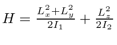 $H={L_x^2+L_y^2\over 2I_1}+{L_z^2\over 2I_2}$