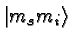 \bgroup\color{black}$\left\vert m_sm_i\right>$\egroup