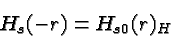 \begin{displaymath}\bgroup\color{black}H_s(-r)=H_{s0}(r)_H\egroup\end{displaymath}