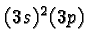 \bgroup\color{black}$(3s)^2(3p)$\egroup