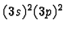 \bgroup\color{black}$(3s)^2(3p)^2$\egroup