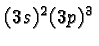 \bgroup\color{black}$(3s)^2(3p)^3$\egroup