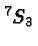 \bgroup\color{black}$^7S_{3}$\egroup