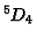 \bgroup\color{black}$^5D_{4}$\egroup