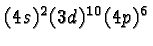 \bgroup\color{black}$(4s)^2(3d)^{10}(4p)^6$\egroup