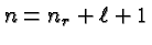 \bgroup\color{black}$n=n_r+\ell+1$\egroup