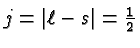 \bgroup\color{black}$j=\vert\ell-s\vert={1\over 2}$\egroup