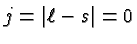 \bgroup\color{black}$j=\vert\ell-s\vert=0$\egroup