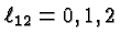 \bgroup\color{black}$\ell_{12}=0,1,2$\egroup