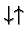 \bgroup\color{black}$\downarrow\uparrow$\egroup