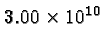 \bgroup\color{black}$3.00 \times 10^{10}$\egroup
