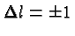 \bgroup\color{black}$\Delta l=\pm 1$\egroup