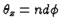 \bgroup\color{black}$\theta_z=n d\phi$\egroup