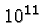 \bgroup\color{black}$10^{11}$\egroup