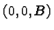 $(0,0,B)$