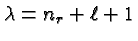 \bgroup\color{black}$\lambda=n_r+\ell+1$\egroup