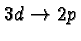 $3d\rightarrow 2p$