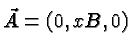 $\vec{A}=(0,xB,0)$