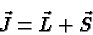 \begin{displaymath}\bgroup\color{black}\vec{J}=\vec{L}+\vec{S}\egroup\end{displaymath}
