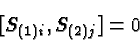 \begin{displaymath}\bgroup\color{black}[S_{(1)i},S_{(2)j}]=0\egroup\end{displaymath}