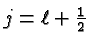 \bgroup\color{black}$j=\ell+{1\over 2}$\egroup