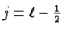 \bgroup\color{black}$j=\ell-{1\over 2}$\egroup