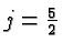 \bgroup\color{black}$j={5\over 2}$\egroup
