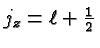 \bgroup\color{black}$j_z = \ell + {1\over 2}$\egroup