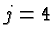 \bgroup\color{black}$j=4$\egroup