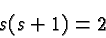 \begin{displaymath}\bgroup\color{black}s(s+1)=2\egroup\end{displaymath}
