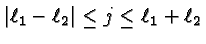 \bgroup\color{black}$\vert\ell_1-\ell_2\vert\leq j\leq\ell_1+\ell_2$\egroup